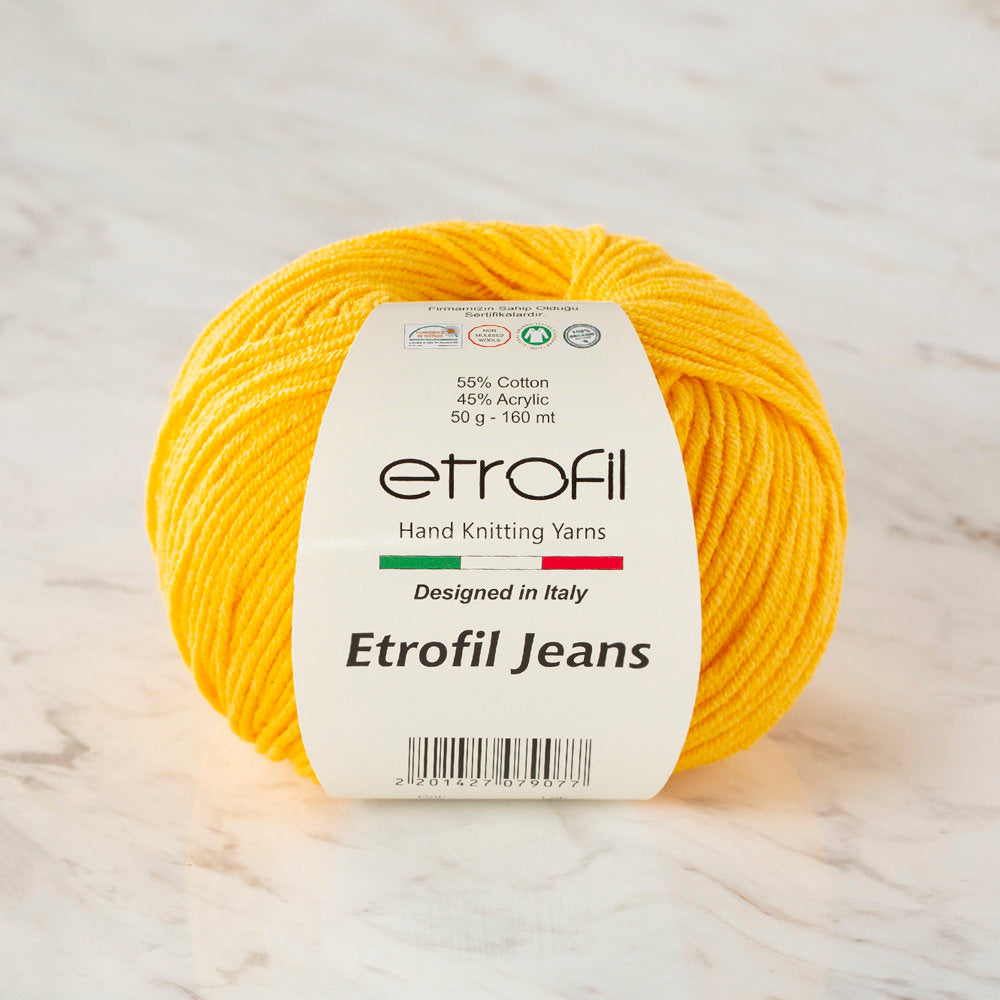 Etrofil Jeans Sarı El Örgü İpi - 006
